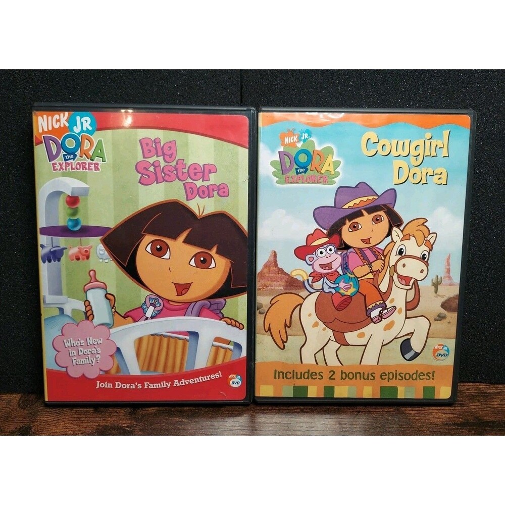 Nick Jr. Dora the Explorer Lot Of 2: Big Sister Dora & Cowgirl Dora DVD